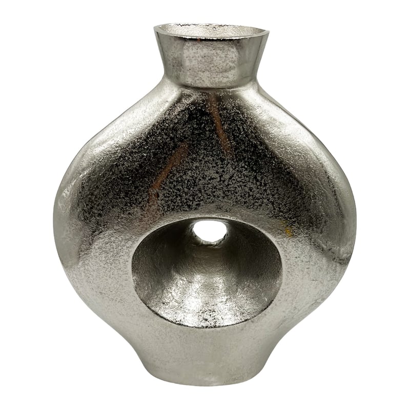 18 Inch Tall Decorative Handmade Aluminum Bottle Flower Vase