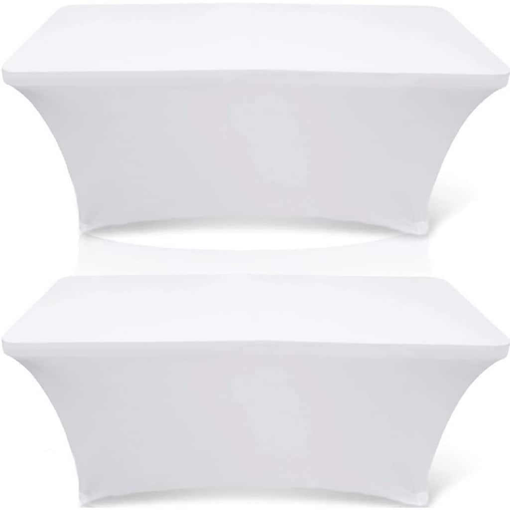 Stretch Spandex Table Covers, 2 Pack Fitted Tablecloths for Rectangle Tables