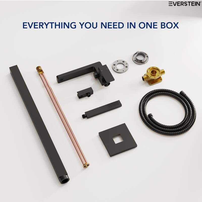 Floor Mount Freestanding Tub Filler with Handshower,Single Handle Bathtub Faucet