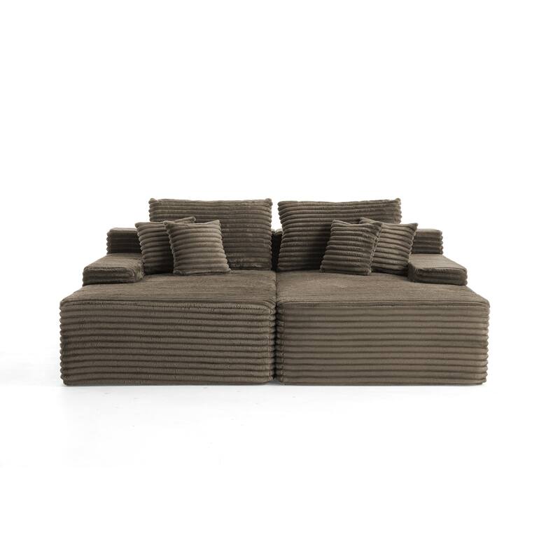 Cathy 82" W No Assembly Required Chaise Sofa Lounge Sectional Couch