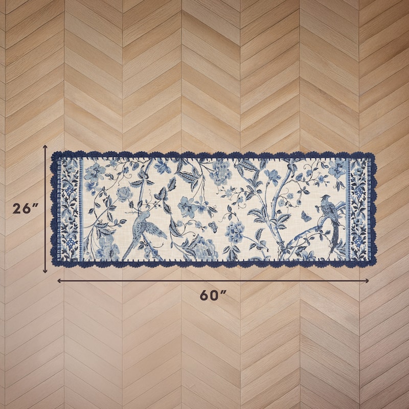 Laura Ashley Cotton Slub Crochet Border Rugs