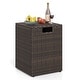 preview thumbnail 24 of 34, Costway Propane Tank Cover Table,16 Inch Square PE Rattan Gas Tank - See Details