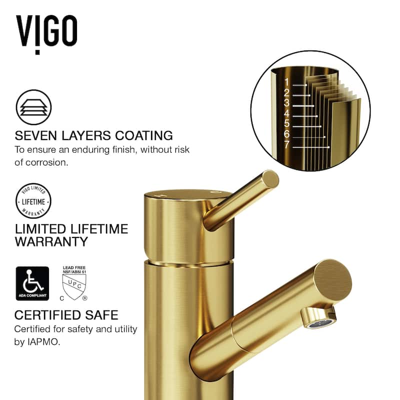 VIGO Noma Single Hole Bathroom Faucet