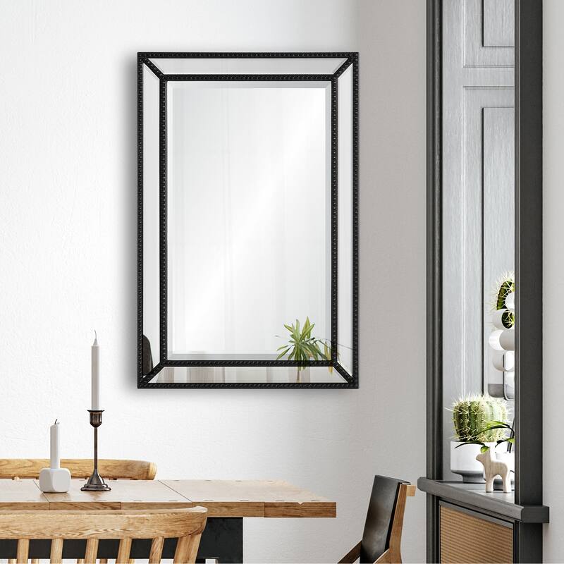 Renwil Waterloo Framed Matte Black Mirror - Large
