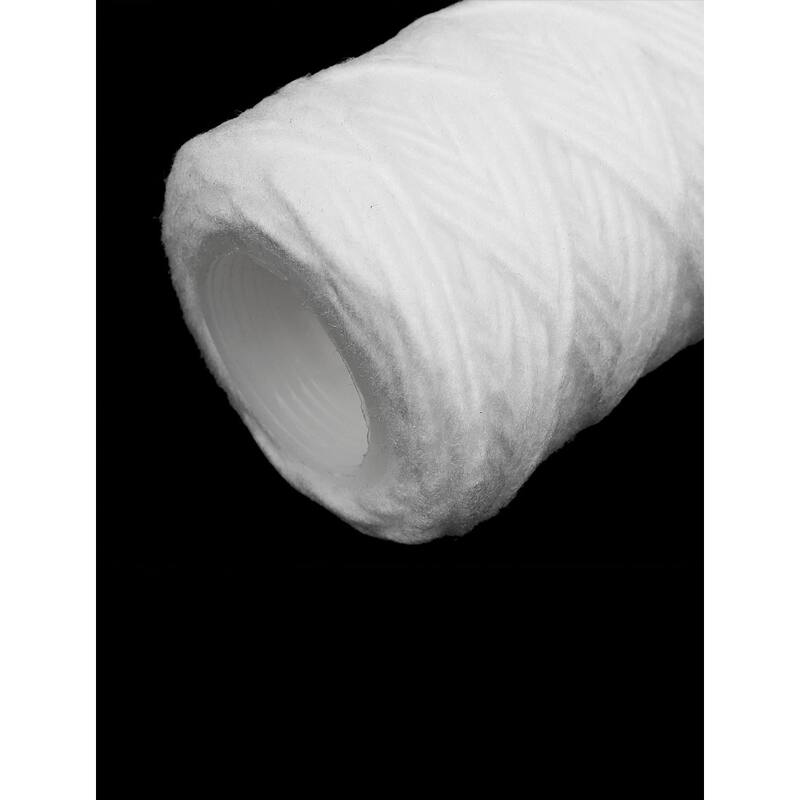 2 Pcs White Polypropylene Pool Water String Wound Filter Cartridge 10" x 2.4"