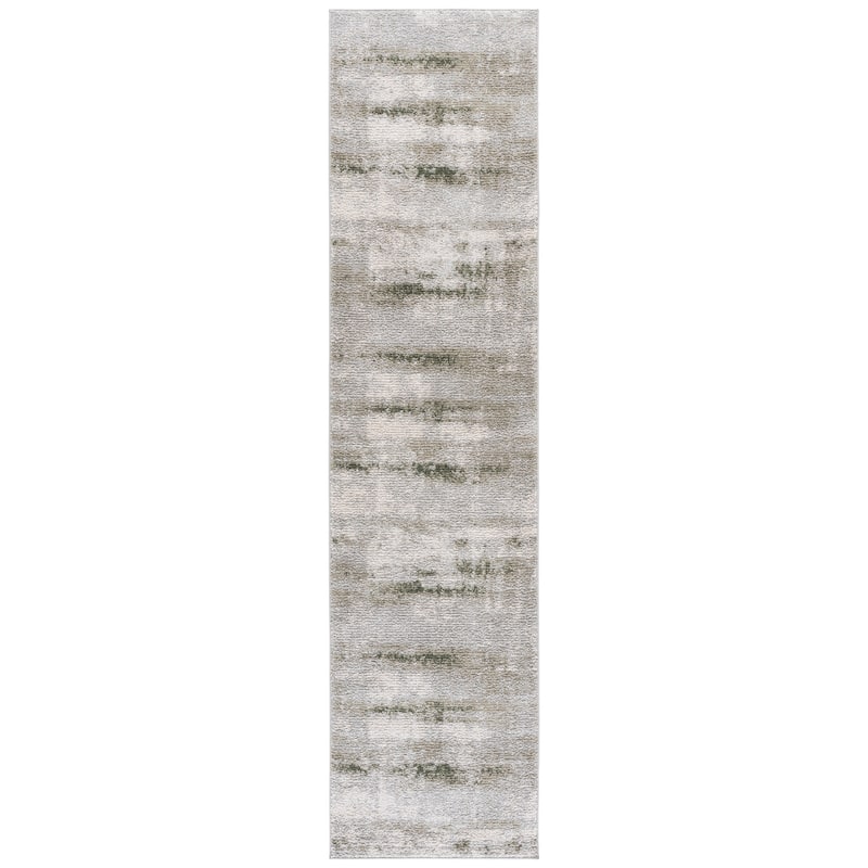 SAFAVIEH Wave Reyes Modern Rug - 2'2" x 9' Runner - Ivory/Green