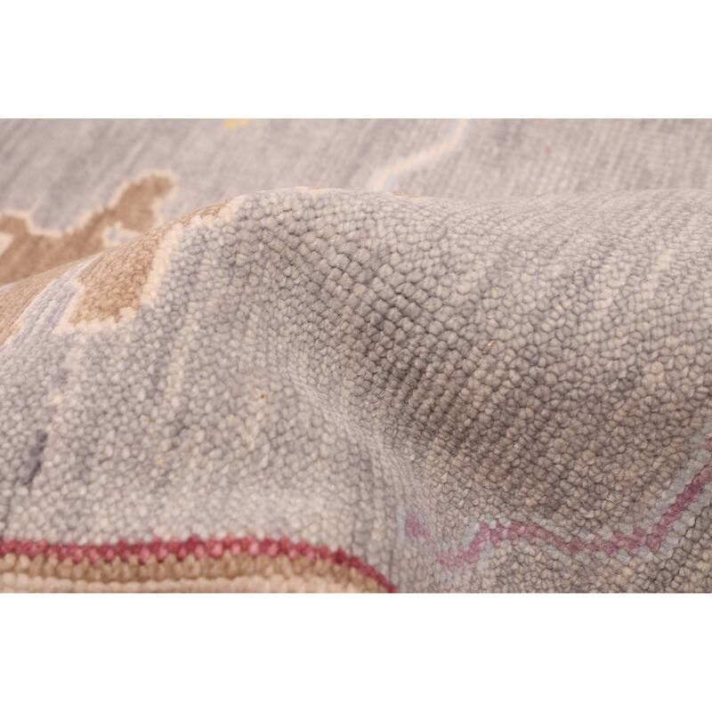 ECARPETGALLERY Hand-knotted Modern Oushak Grey Wool Rug - 8'11 x 11'11