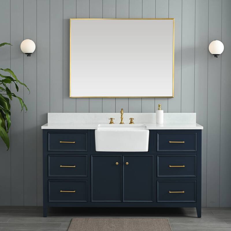 Sudio Design Bathroom Vanity Casey Collection. - 60" Single Sink - Indigo Blue