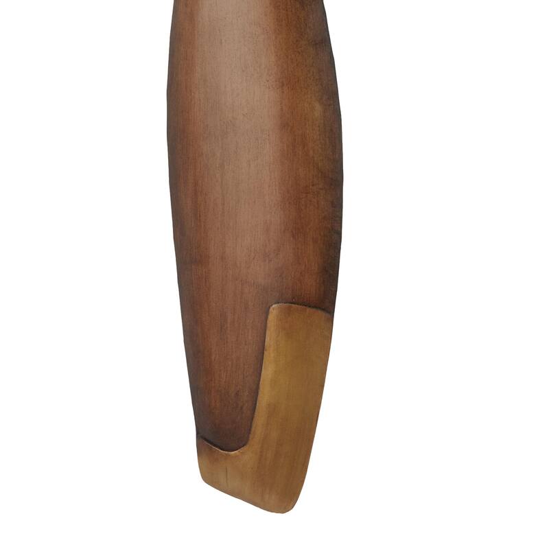 Metal Airplane Propeller 2 Blade Home Wall Decor with Aviation Detailing - Brown - Roche River Decor
