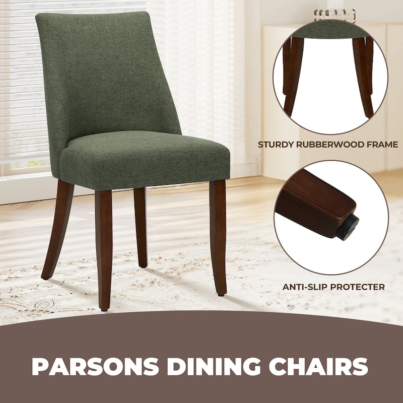 RENEWLINE Contemporary Dining Chair（Set of 2/4/6 - Upholstered Backrest & Wood Frame