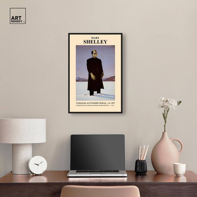 Mary Shelley's Monster Canvas by Art Remedy