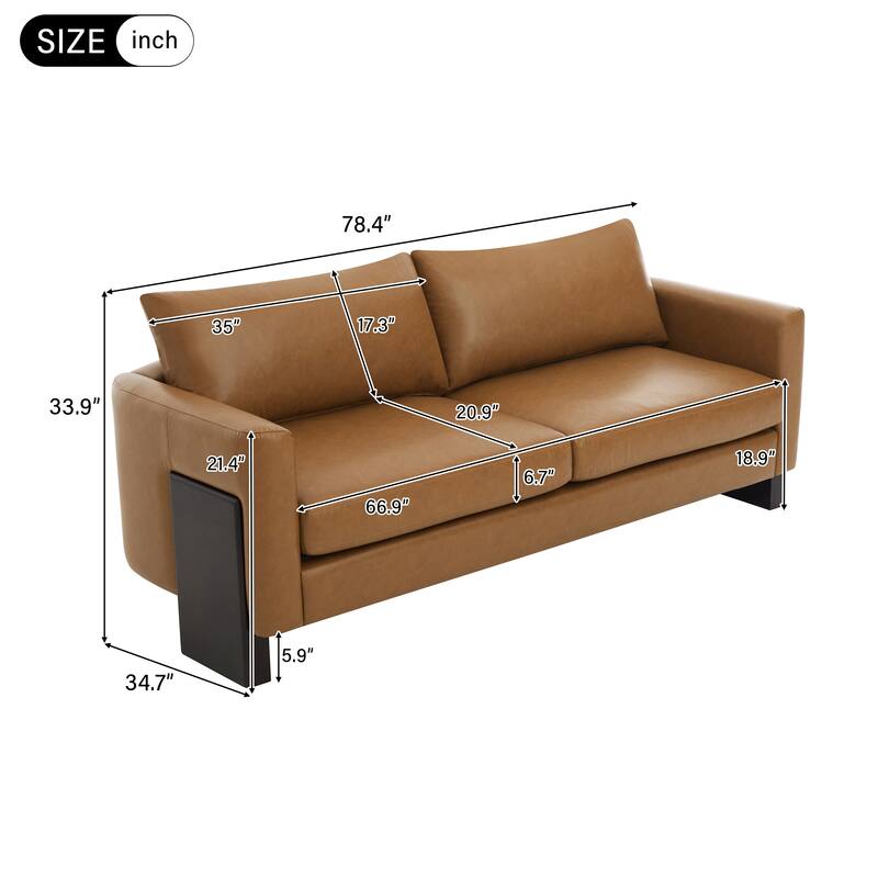 Christopher Knight Home - American Modern 3-Seater Upholstered Sofa and 2 Accent Chairs Set with Rubberwood Legs