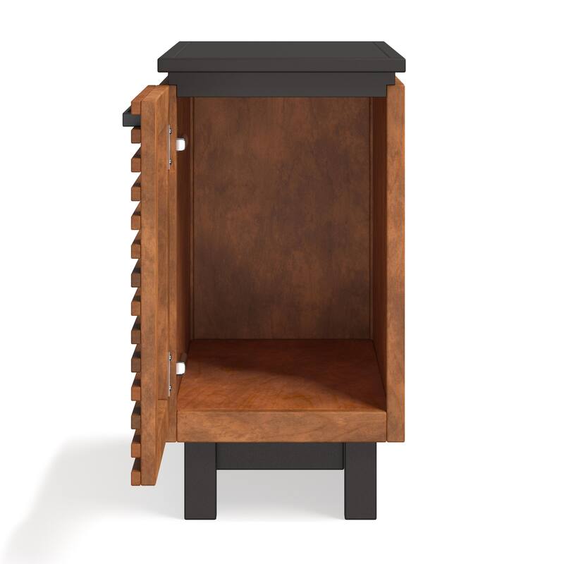 Bridgevine Home Graceland 13" Chairside Table, Fully Assembled, Black with Bourbon Finish