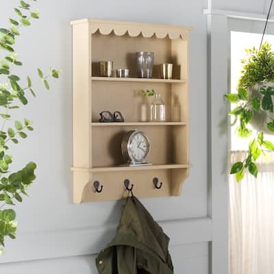 SAFAVIEH Home Haven 3 Hook Wall Rack - 19"W x 5"D x 26"H