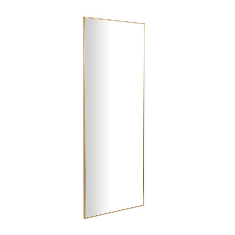 CosmoLiving by Cosmopolitan Gold Metal Room Wall Mirror with Thin Frame