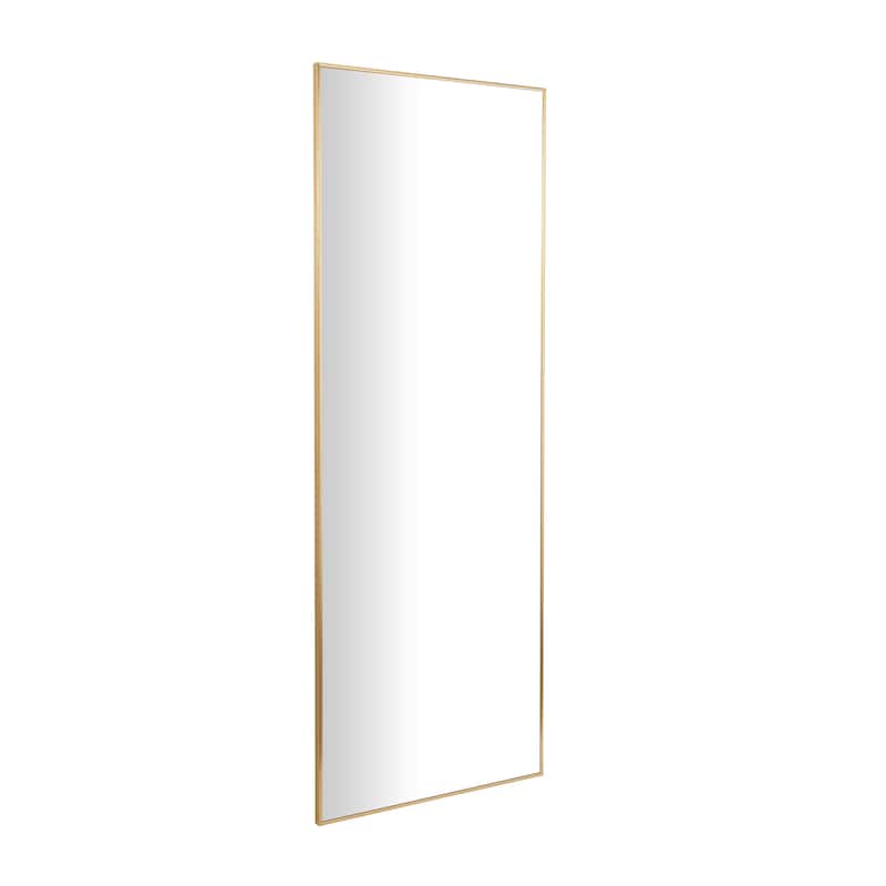 Metal Minimalistic Room Wall Mirror with Thin Frame - Gold - CosmoLiving by Cosmopolitan