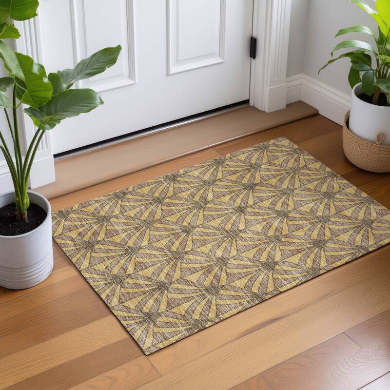 Machine Washable Indoor/ Outdoor Casual Kim Chantille Rug