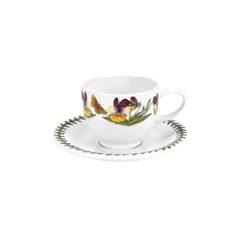 Portmeirion Botanic Garden Espresso Cup and Saucer Set - 3.5 oz