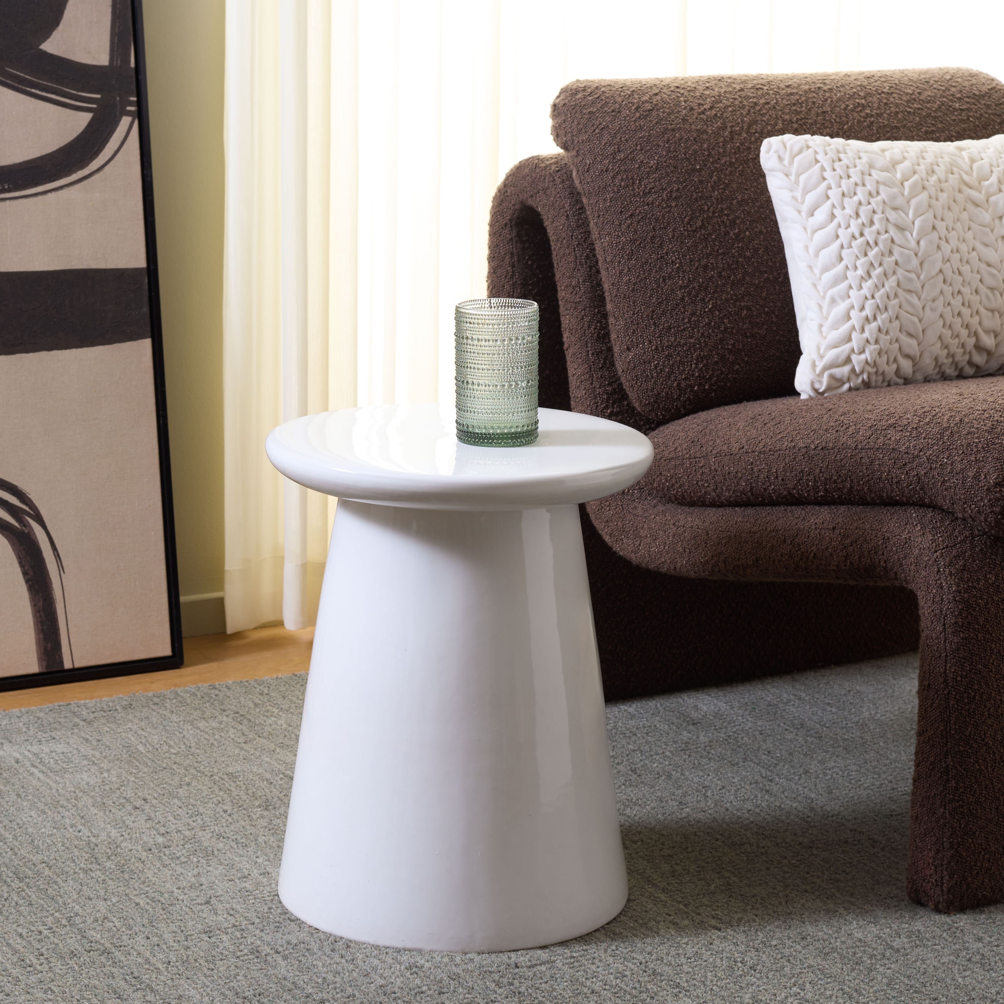 SAFAVIEH Home Thena, 18-inch, Ceramic Garden Stool - 14"W x 14"D x 18"H