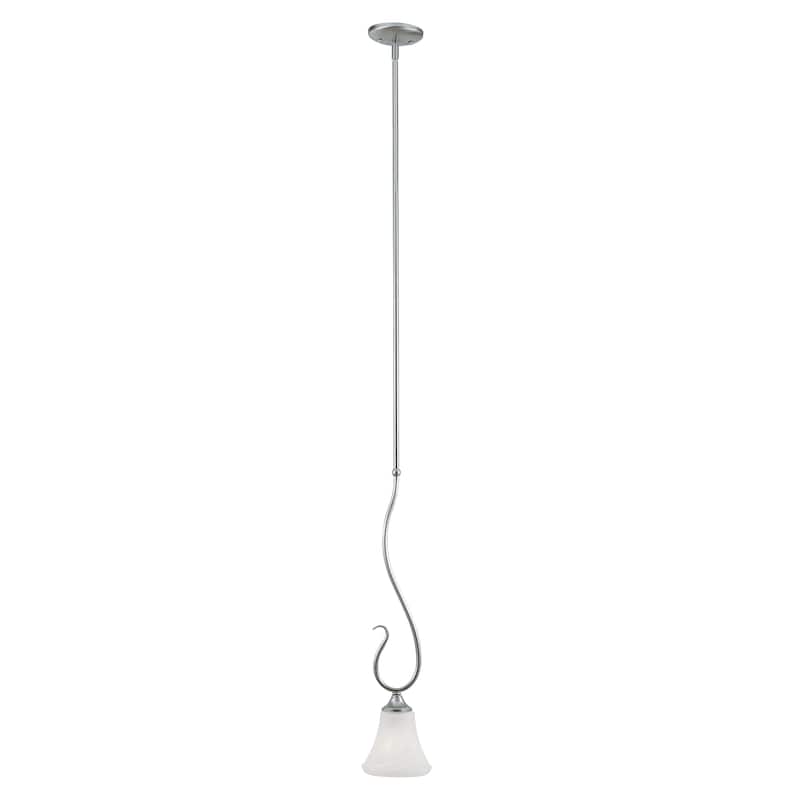 Elipse 6-inch Wide 1-Light Mini Pendant in Brushed Nickel - 6in W x 6in D x 26in H - Brushed Nickel