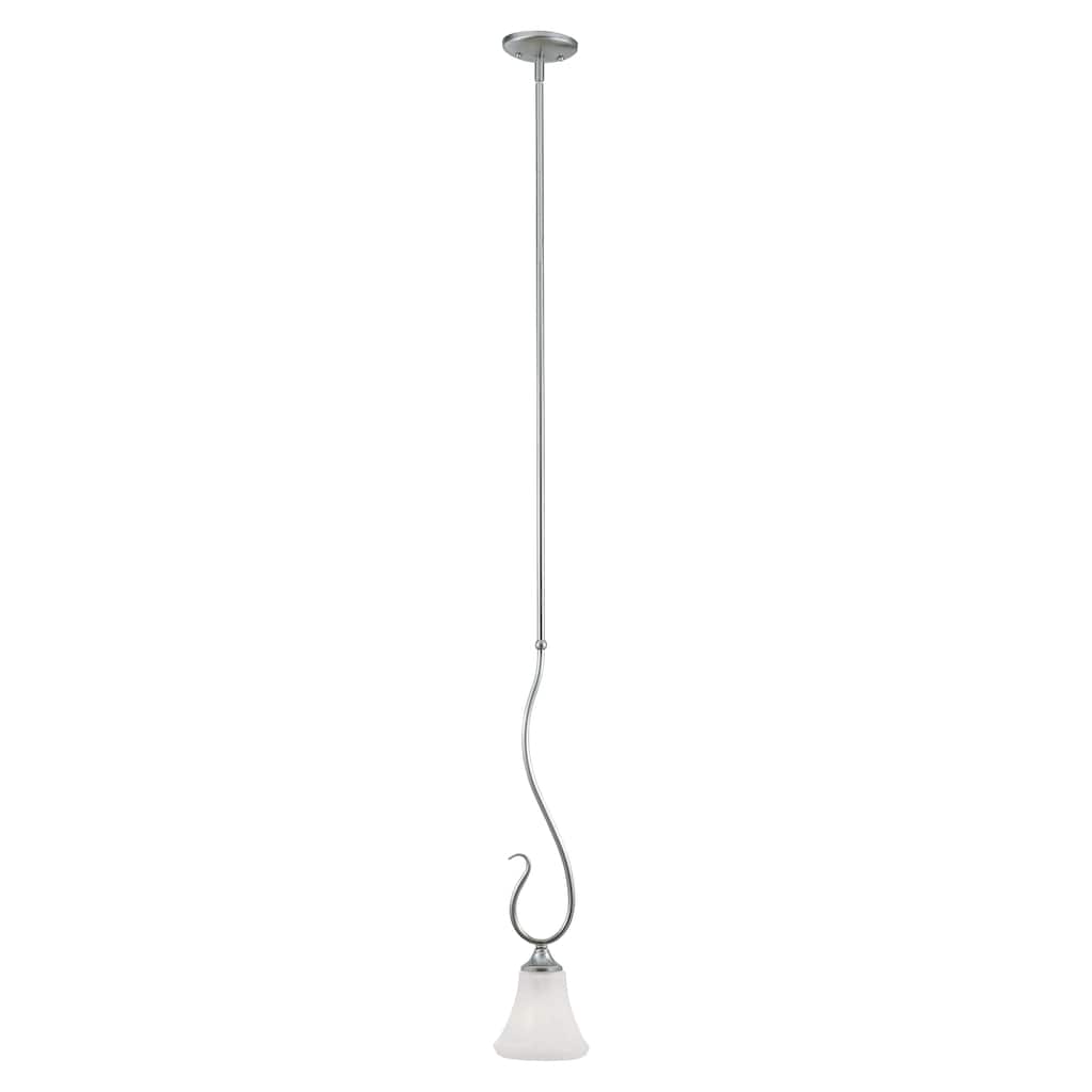 Elipse 6-inch Wide 1-Light Mini Pendant in Brushed Nickel - 6in W x 6in D x 26in H