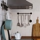 preview thumbnail 3 of 15, Wallniture Cucina Kitchen Utensil Holder with 20 S Hooks, Pot Racks, Black (Set of 2)