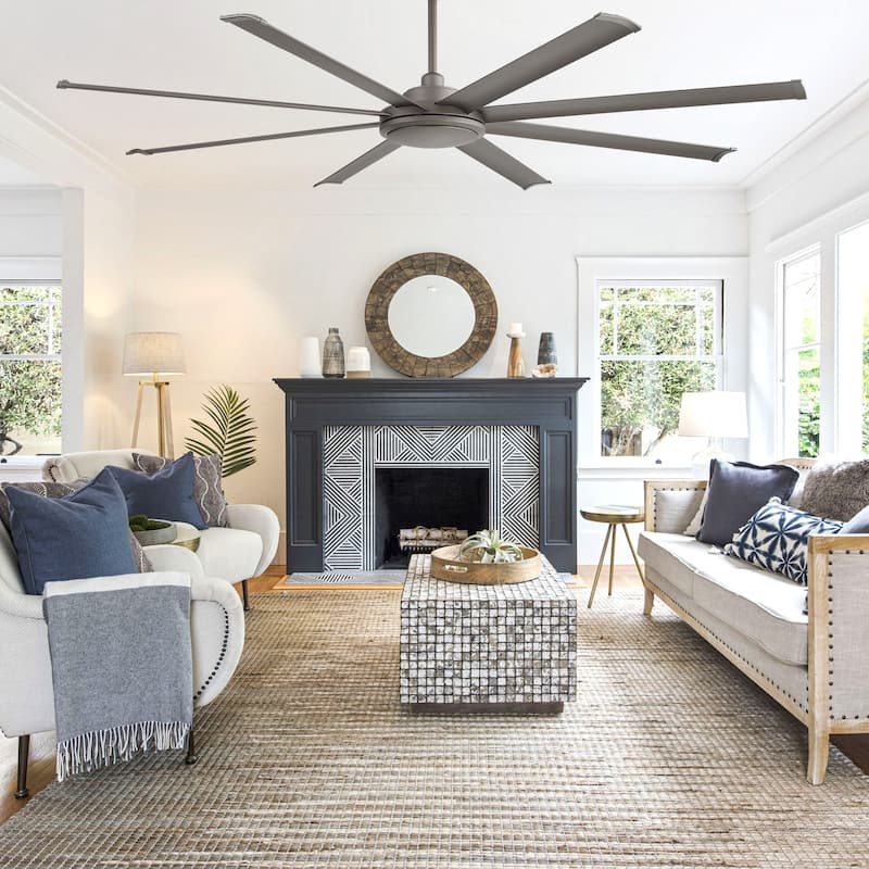 MLiAN 80" 8- Aluminum Blades DC indoor Ceiling Fan with Remote - 80