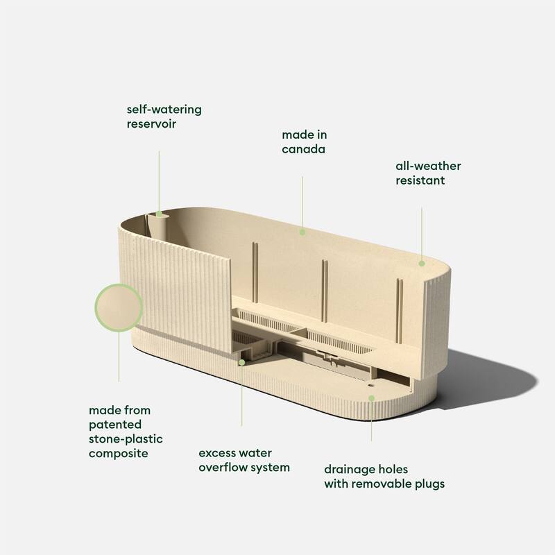 Veradek Demi Series 42'' Self-Watering Plastic Garden Bed