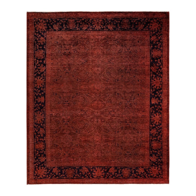 Vibrance, One-of-a-Kind Hand-Knotted Area Rug - Brown, 8' 1" x 9' 10" - 8' 1" x 9' 10"
