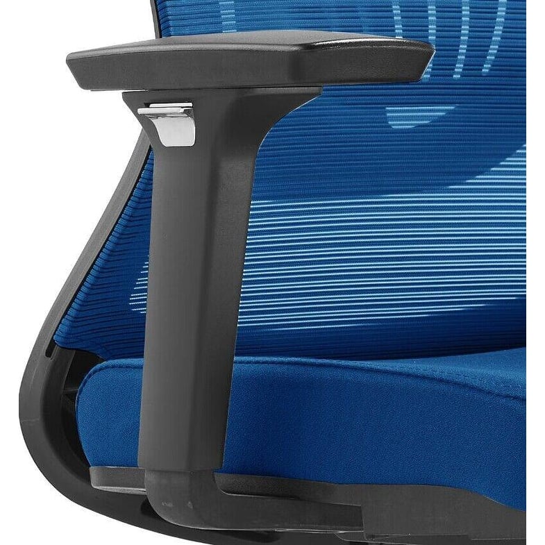 Cotton Office Chair with Mesh Mid-Back Adorit Series by LeisureMod