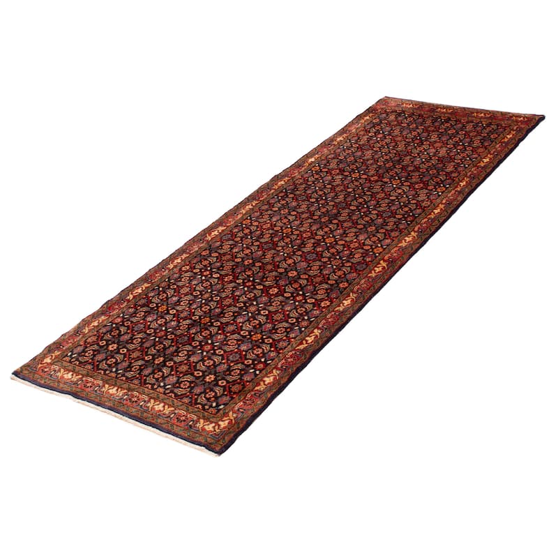 ECARPETGALLERY Hand-knotted Andelz Navy Wool Rug - 3'9 x 10'5