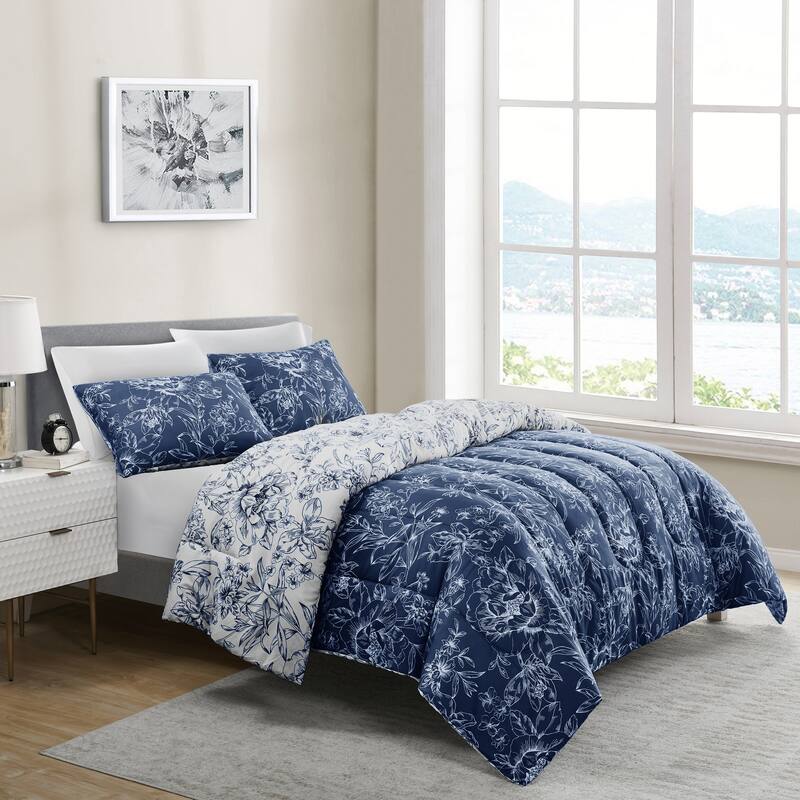 Wonderful Sophia 5-Piece Floral Pattern Comforter Set