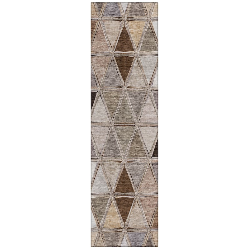 Machine Washable Indoor/ Outdoor Chantille Modern Diamonds Rug