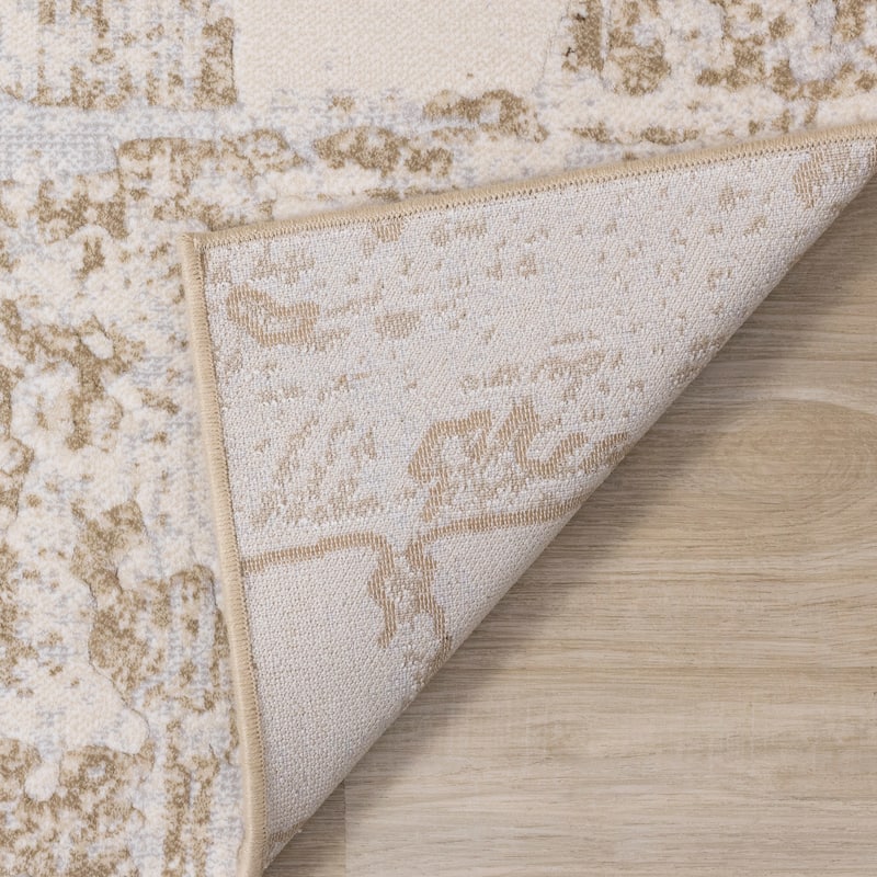 Isabelle Collection - Beige/Cream/Brown Distressed Rug