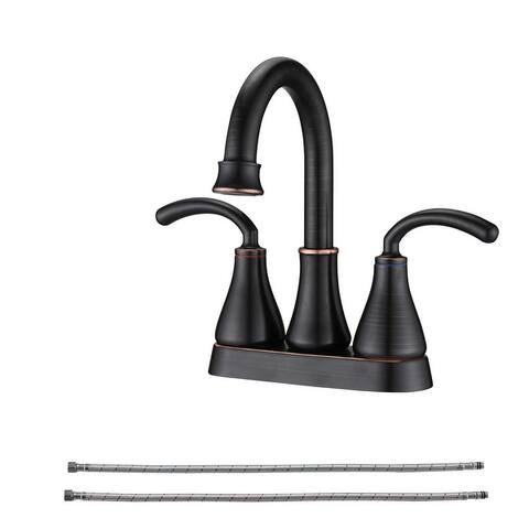 PROOX 2 Holes Centerest Bathroom Faucet Swivel Spout w/ Drain Assembly