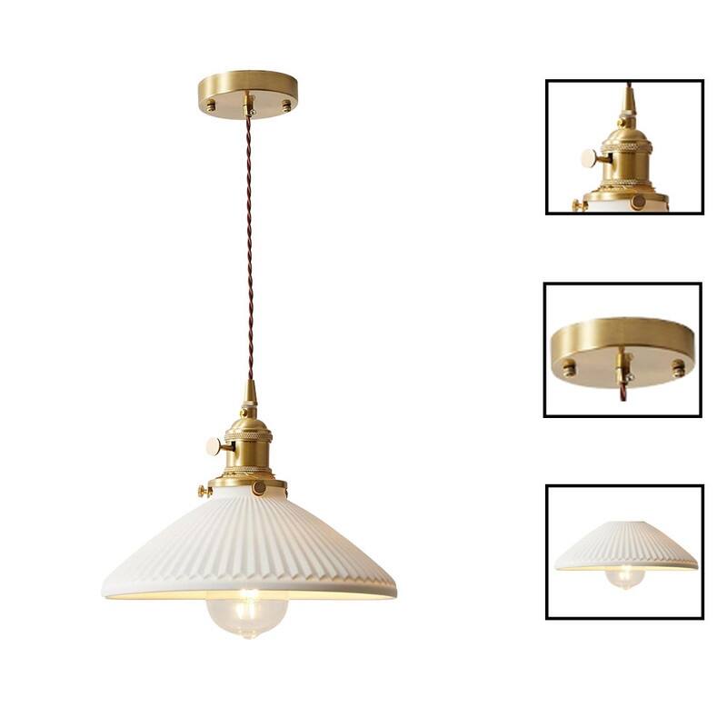 6.56 FT kitchen light fixture white hangable light brass, ceramic, iron pendant lights