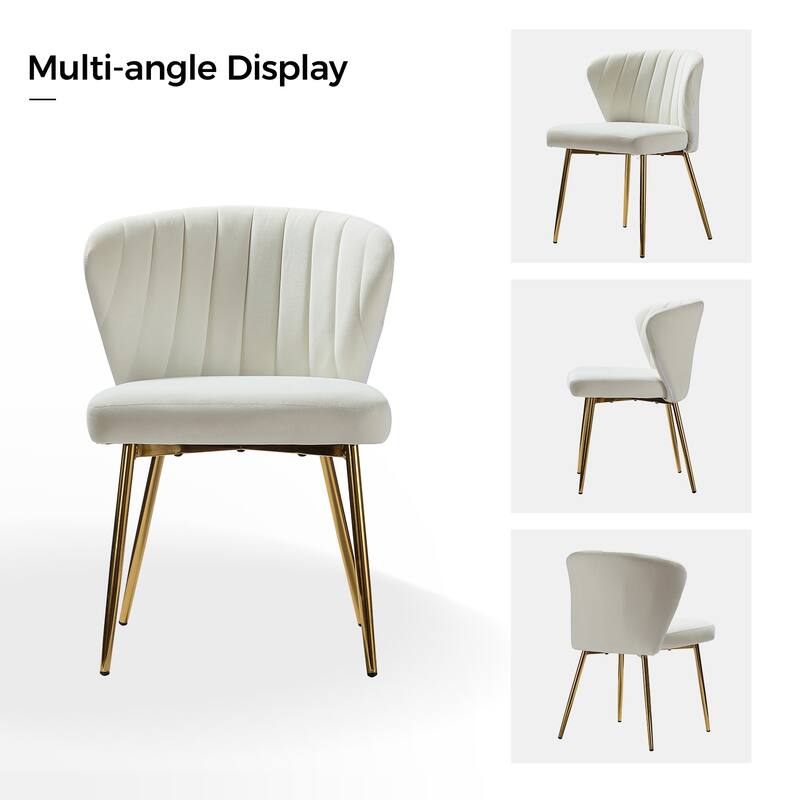 Aruna Accent Chair with Metal Legs 20''W X 19.5 ''D X 29''H by HULALA HOME