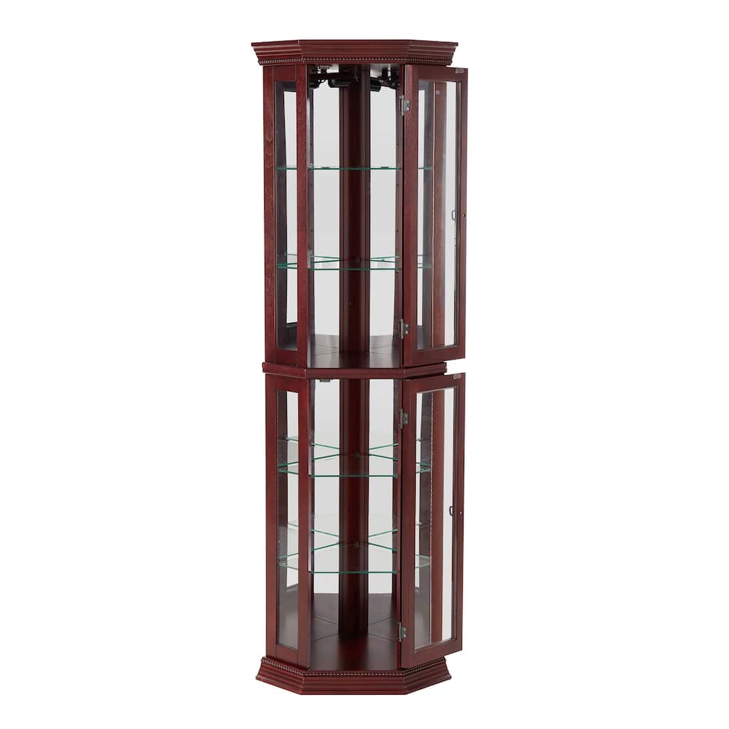 Corner Curio Cabinet with Lights