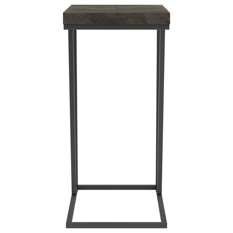 Carly Expandable Engineered Wood C-Shaped Side Table