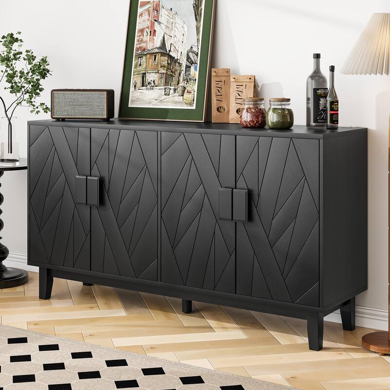 sideboard with storage space and sturdy legs