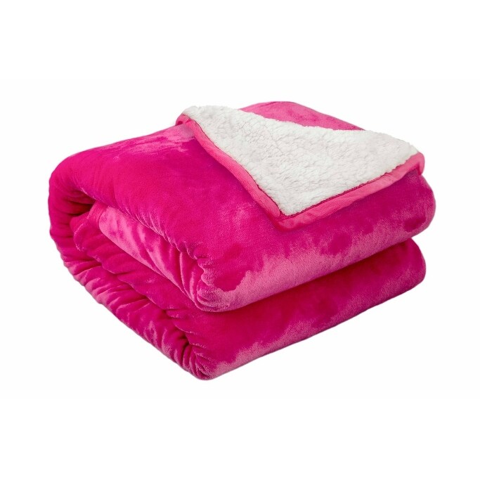 Teal King Sherpa Soft Throw Blankets Velvet Reversible Solid Borrego ...