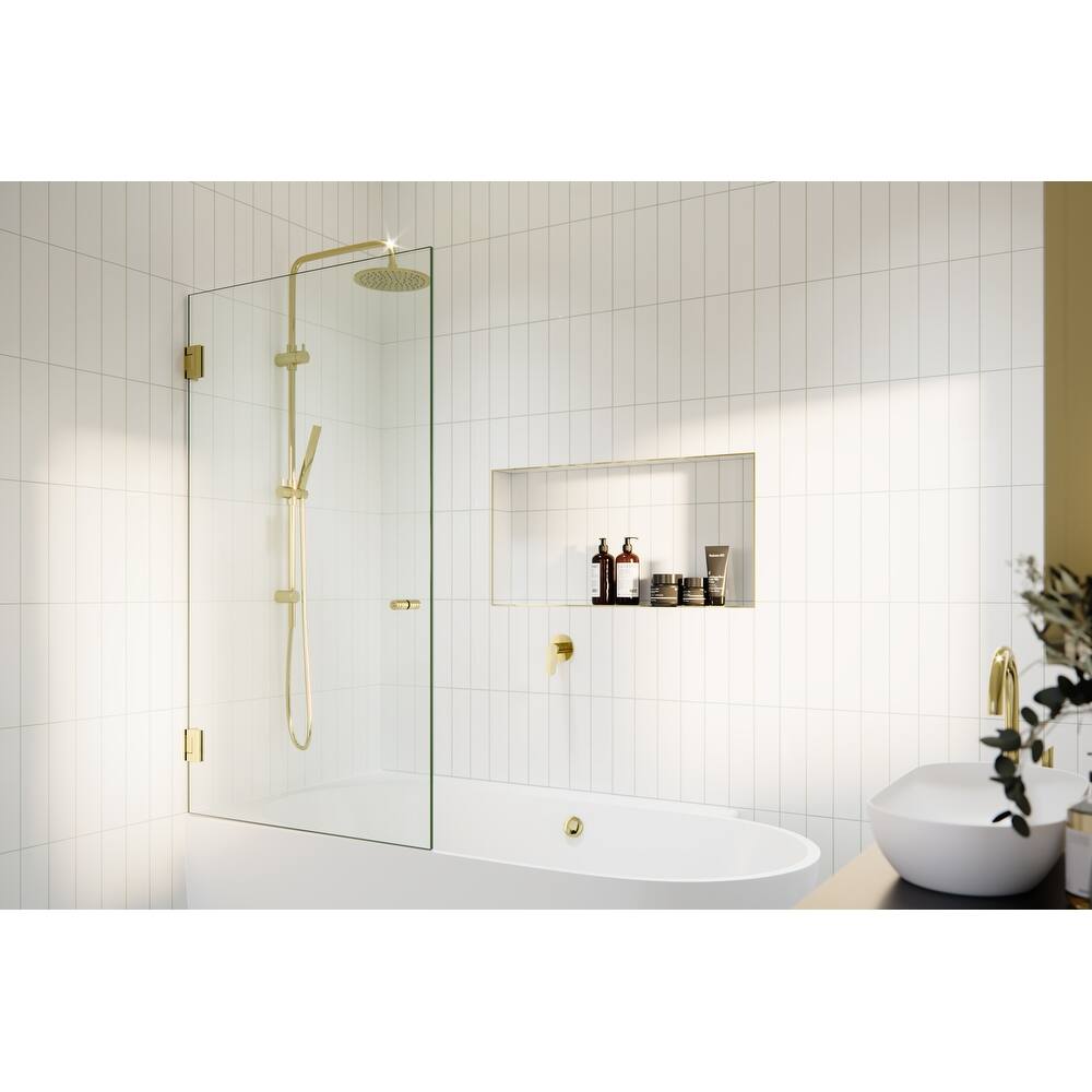Glass Warehouse 58.25" x 31.25" Frameless Shower Bath Door - Door Only
