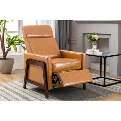 Leather Recliner Chair, Adjustable Seating with Thick Seat Cushion