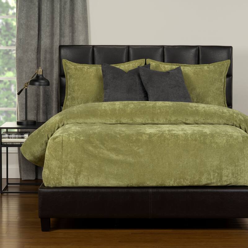 Mixology Padma 5 Piece Bed Cap Set with Sewn Corners - Olive - Full