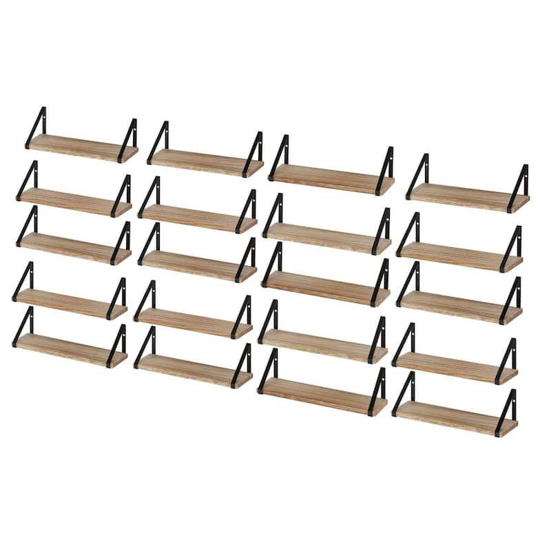 Wallniture Ponza 17"x4.5" Wood Shelves for Farmhouse Decor, Wall Bookshelves, Decorative Shelf, Custom Finish and Piece Options