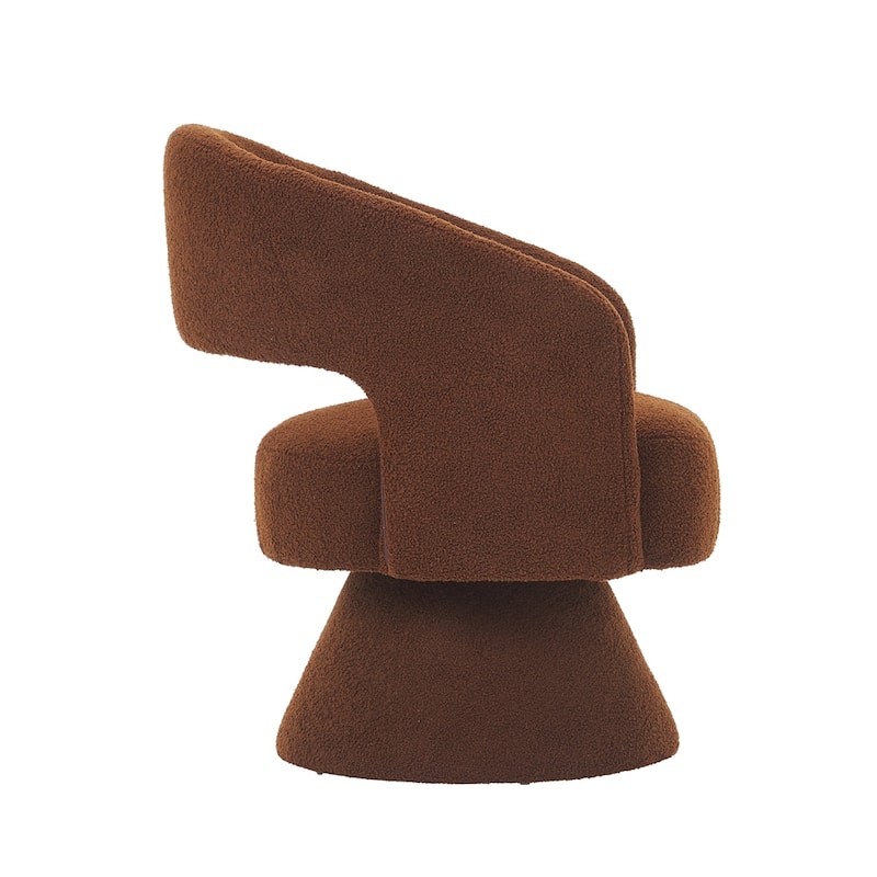 Swivel Accent Chair Armchair,Round Barrel Chair in Fabric,velvet