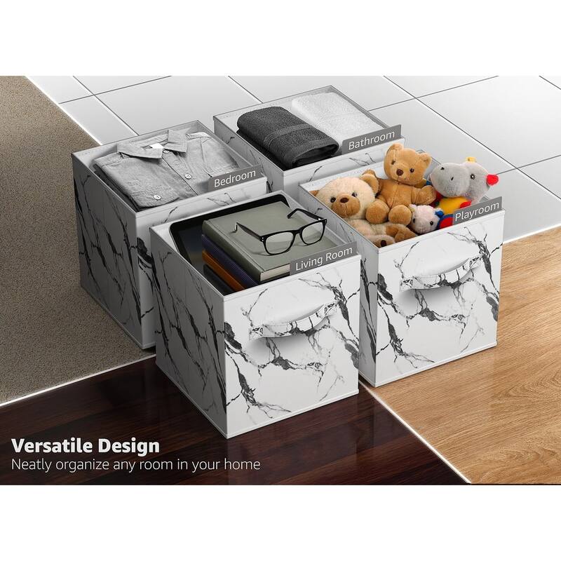 Sorbus Cube Fabric Storage 11" Bin (4 Pack)
