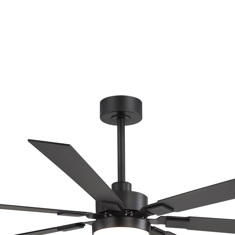 Large 72" Reversible 7-Blade Integrated Ceiling Fan with LED Light and Remote