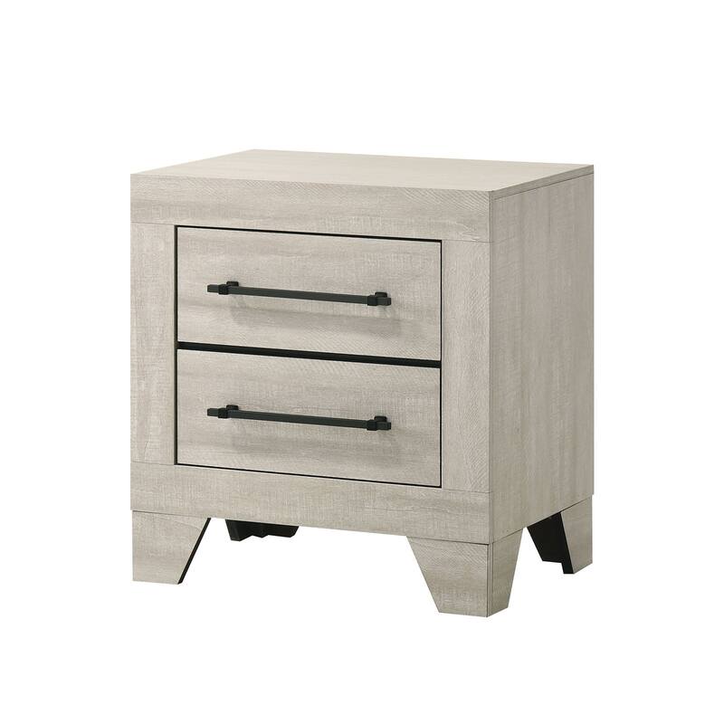 Modern Light Gray Finish 3pc Bedroom Furniture Set