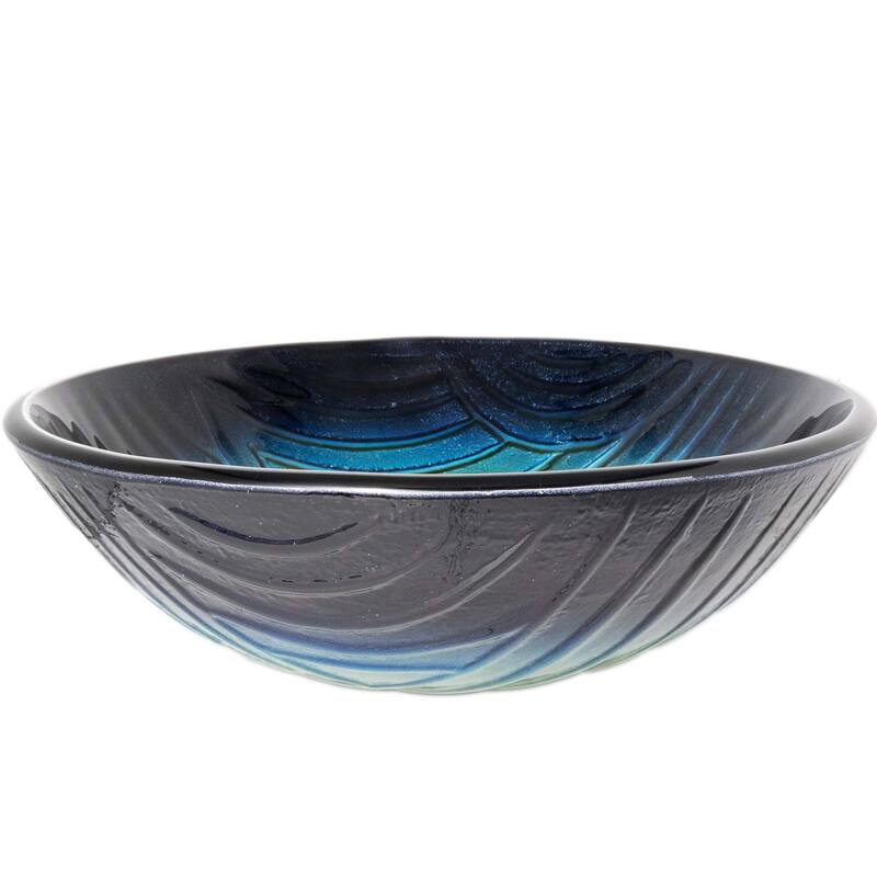 Miseno MVS-TIG-8123 Miscela 16-1/2" Circular Glass Vessel Bathroom